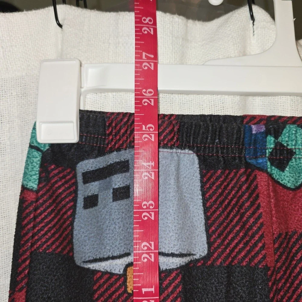 Boys Pajama Lot 2 Sets Minecraft and Bear Buffalo Plaid Fleece XS 4/5